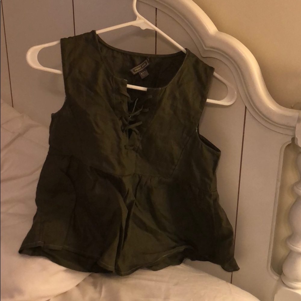 Olive green jcrew tank top